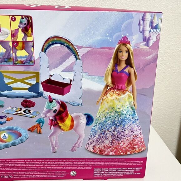 Barbie Dreamtopia Princess Doll and Unicorn Pet Playset 15+ Pieces Mattel GTG01 - Picture 11 of 16